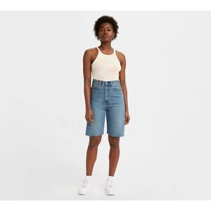 Levi’s 29 High Loose Bermuda Jean Shorts Whatever Short Medium Wash